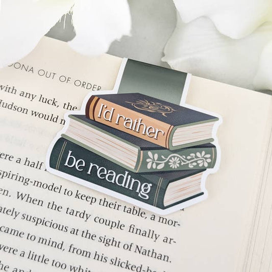 Magnetic Bookmark - I'd Rather Be Reading - Bookish gift