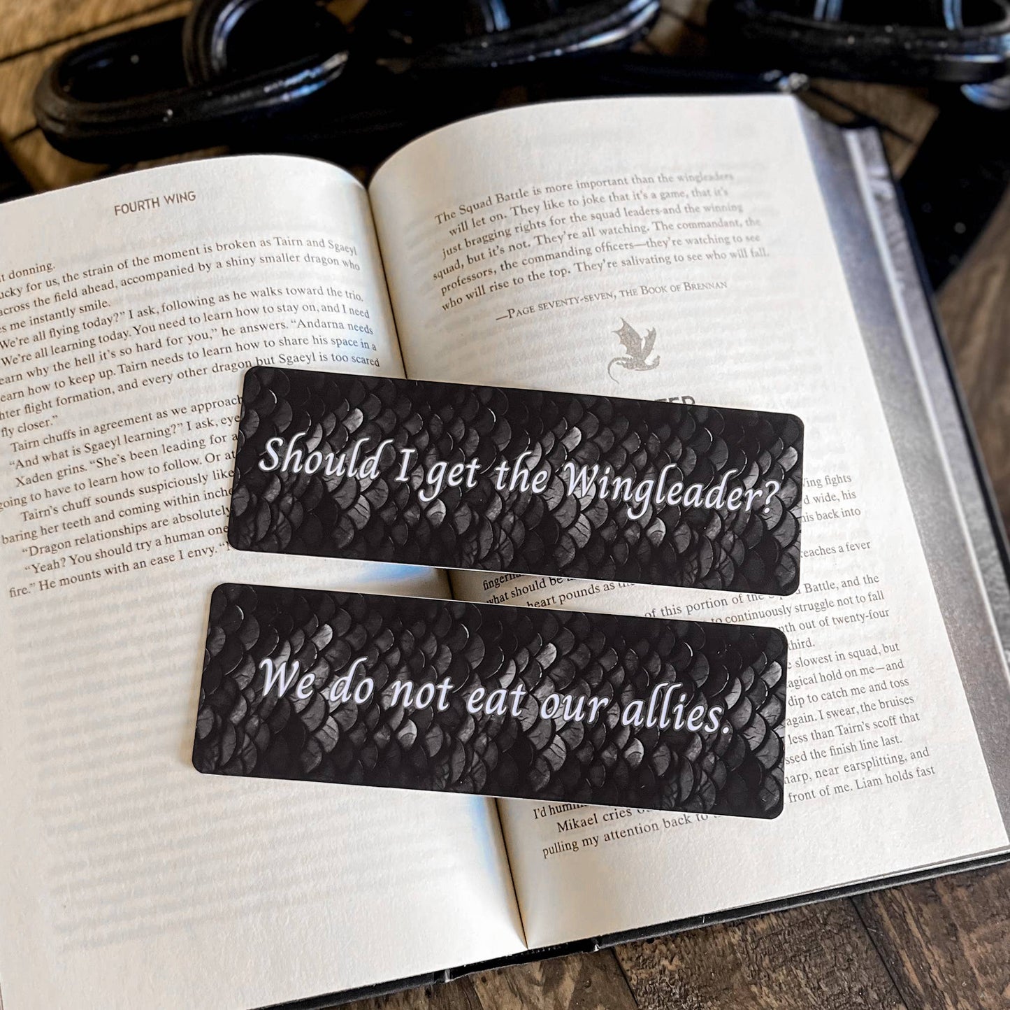 Tairn Quote Bookmark, Fourth Wing, Iron Flame: Allies / Matte - Cardstock