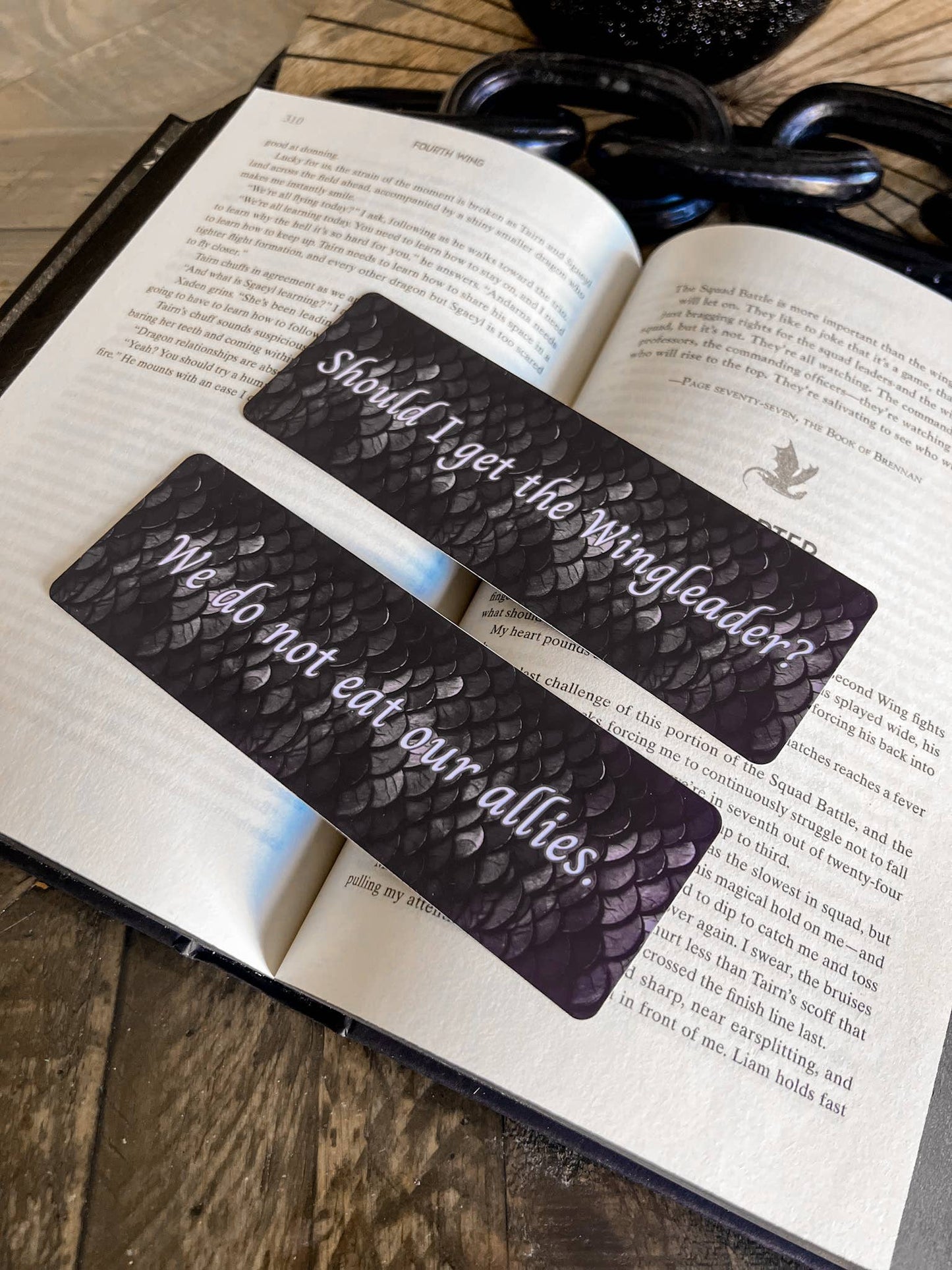 Tairn Quote Bookmark, Fourth Wing, Iron Flame: Allies / Matte - Cardstock