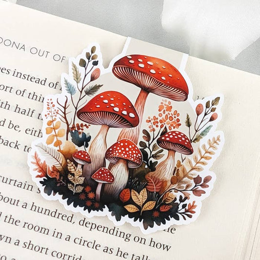 Magnetic Bookmark - Mushroom Bookmark - Fall mushrooms