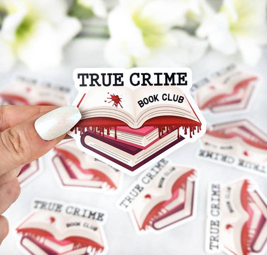 True Crime Book Club vinyl sticker - Bookish sticker