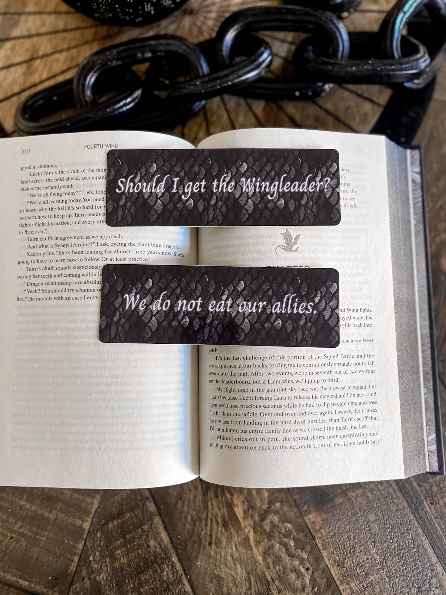 Tairn Quote Bookmark, Fourth Wing, Iron Flame: Allies / Matte - Cardstock