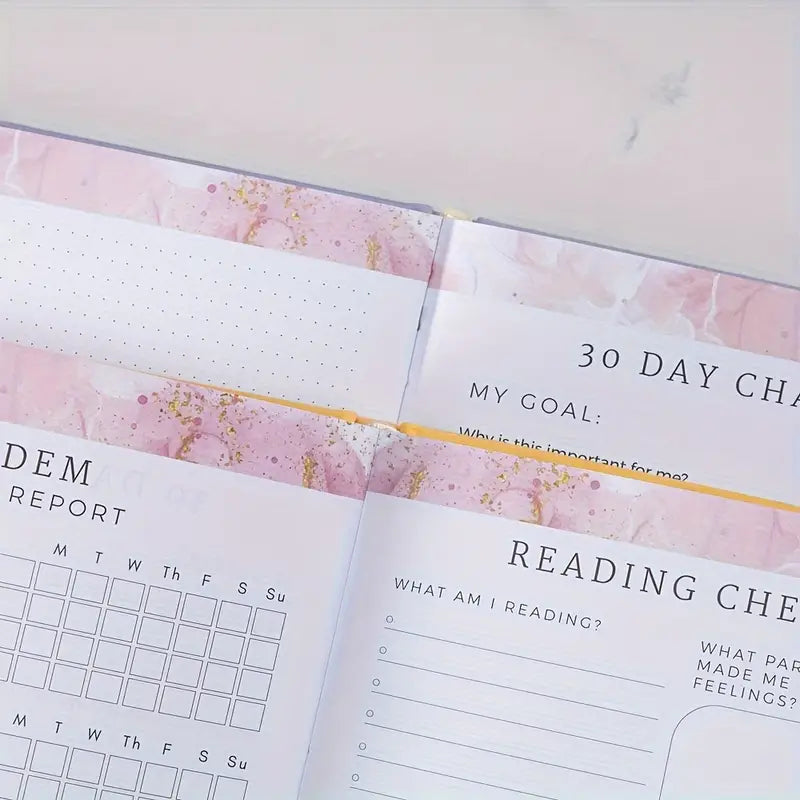 Reading Journal Planner for Adults (Pink)